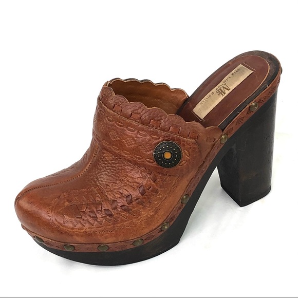 MIA Shoes - Mía Limited Edition Studded Tooled Leather Mules 6